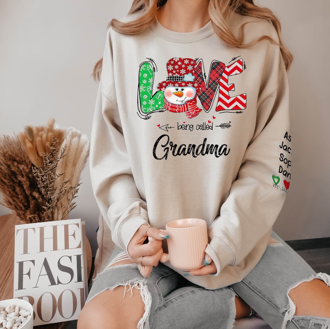 Heart Love Grandmalife Custom Christmas Sweatshirt