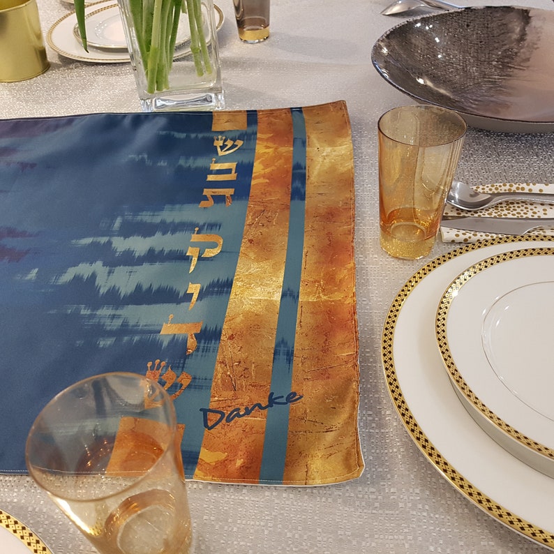 Gold Leaf Challah Cover Modern Challah Cover Unique Judaica