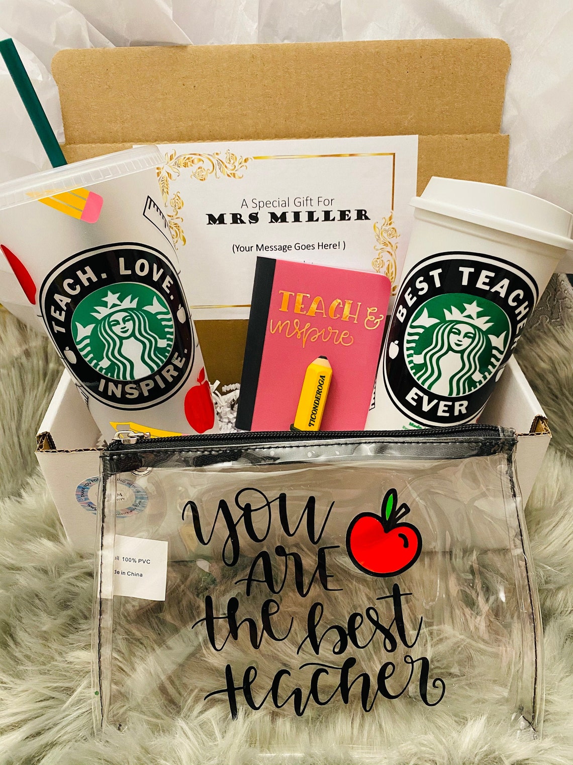 Teacher Starbucks Gift Box Gift Set Teachers appreciation Etsy