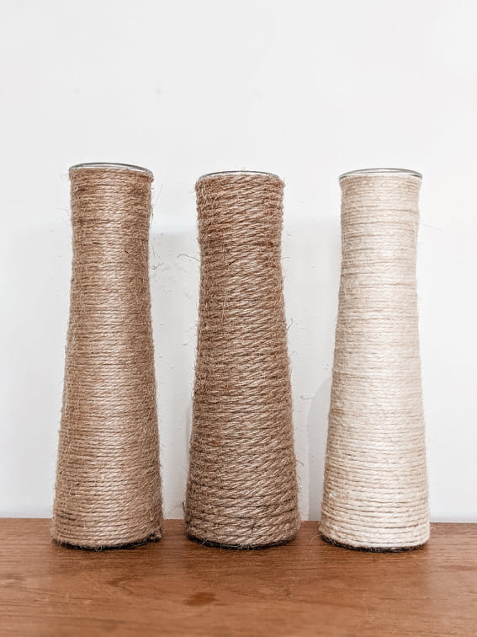 Twine Vases Jute rope vase Centrepiece Scandinavian Boho Etsy