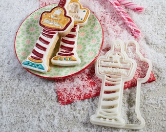 Santa Workshop Sign cookie cutter and fondant stamp for christmas