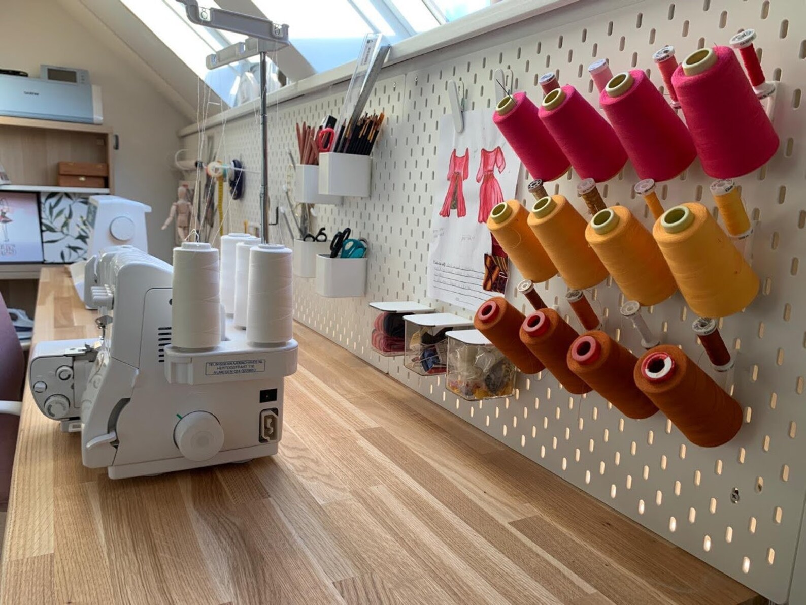 12 Sewing thread holders for Ikea Pegboard Etsy