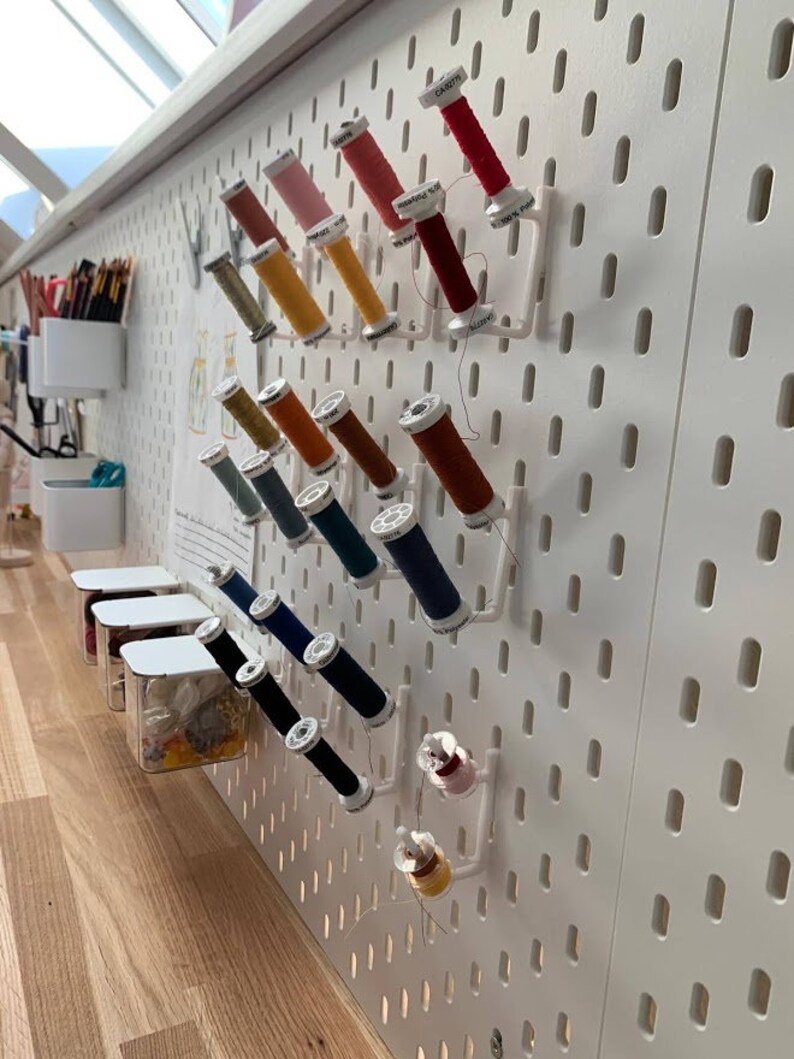 IKEA Sewing Thread Spool & Bobbin Holders for SKÅDIS Pegboard Etsy