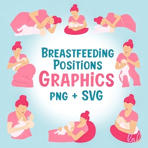Breastfeeding Clip Art / Breastfeeding Graphics / Breastfeeding Position Images / Breastfeeding SVG / Breastfeeding PNG / Breastfeeding Art