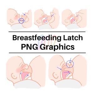 Breastfeeding Graphics / CLC, IBCLC, CLE / Breastfeeding Illustrations / Breastfeeding Art / Breastfeeding Icons / Baby Latching Graphics