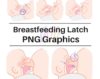 Borstvoedingsafbeeldingen / CLC, IBCLC, CLE / Borstvoedingsillustraties / Borstvoedingskunst / Borstvoedingspictogrammen / Babyvergrendelende afbeeldingen