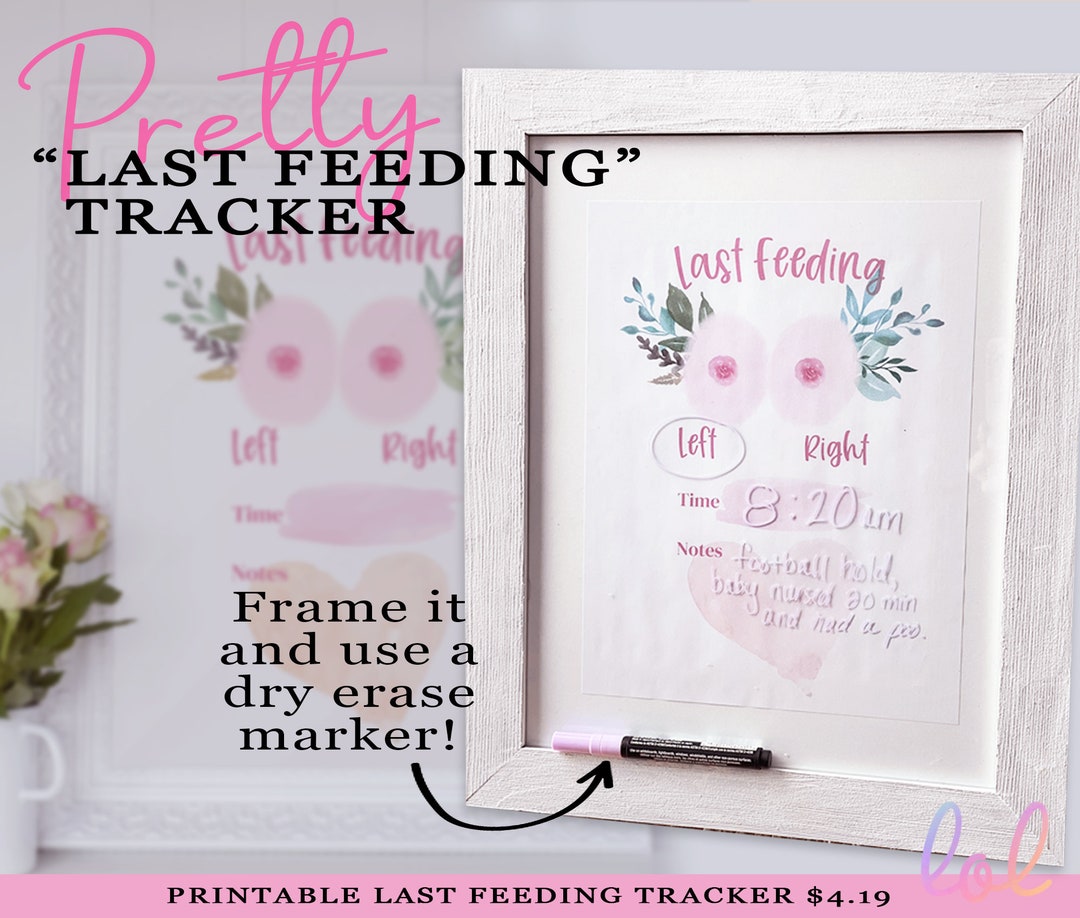 Last Feeding Printable - Baby Feeding Log - Infant Feeding Log ...