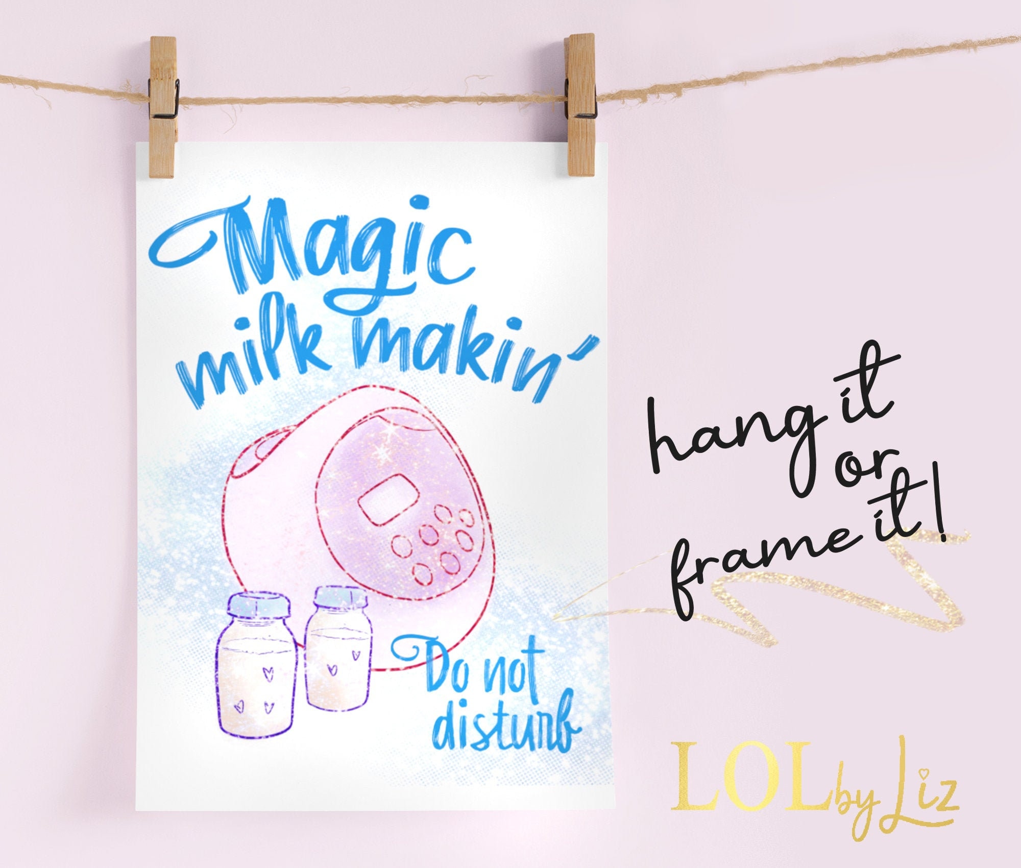 Wall Hangings Home Décor Breastfeeding Sign for Office Magic Milk Makin