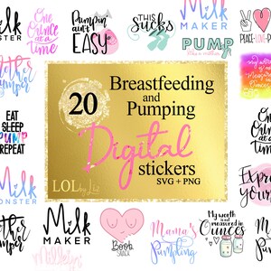 Pumping Pack Digital Stickers Clip Art - SVG Images - PNG Illustrations ...