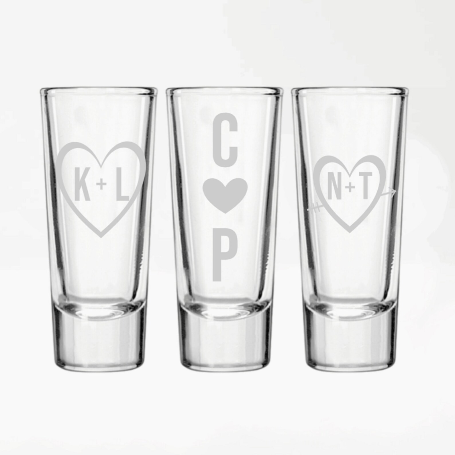 Set of Personalized Shot Glasses for Wedding or Anniversary Etsy
