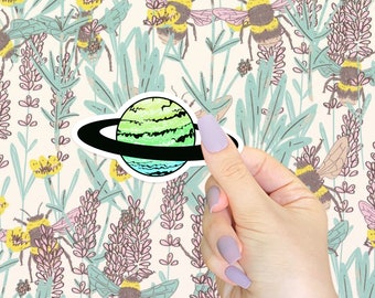 Marble Planet Vinyl Sticker, adesivo spaziale, adesivo galassia, design dello spazio esterno, regalo per amanti dello spazio, spazio, decalcomania per laptop, adesivo per bottiglie d'acqua