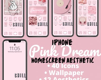 Pink Aesthetic Wallpaper Iphone Etsy