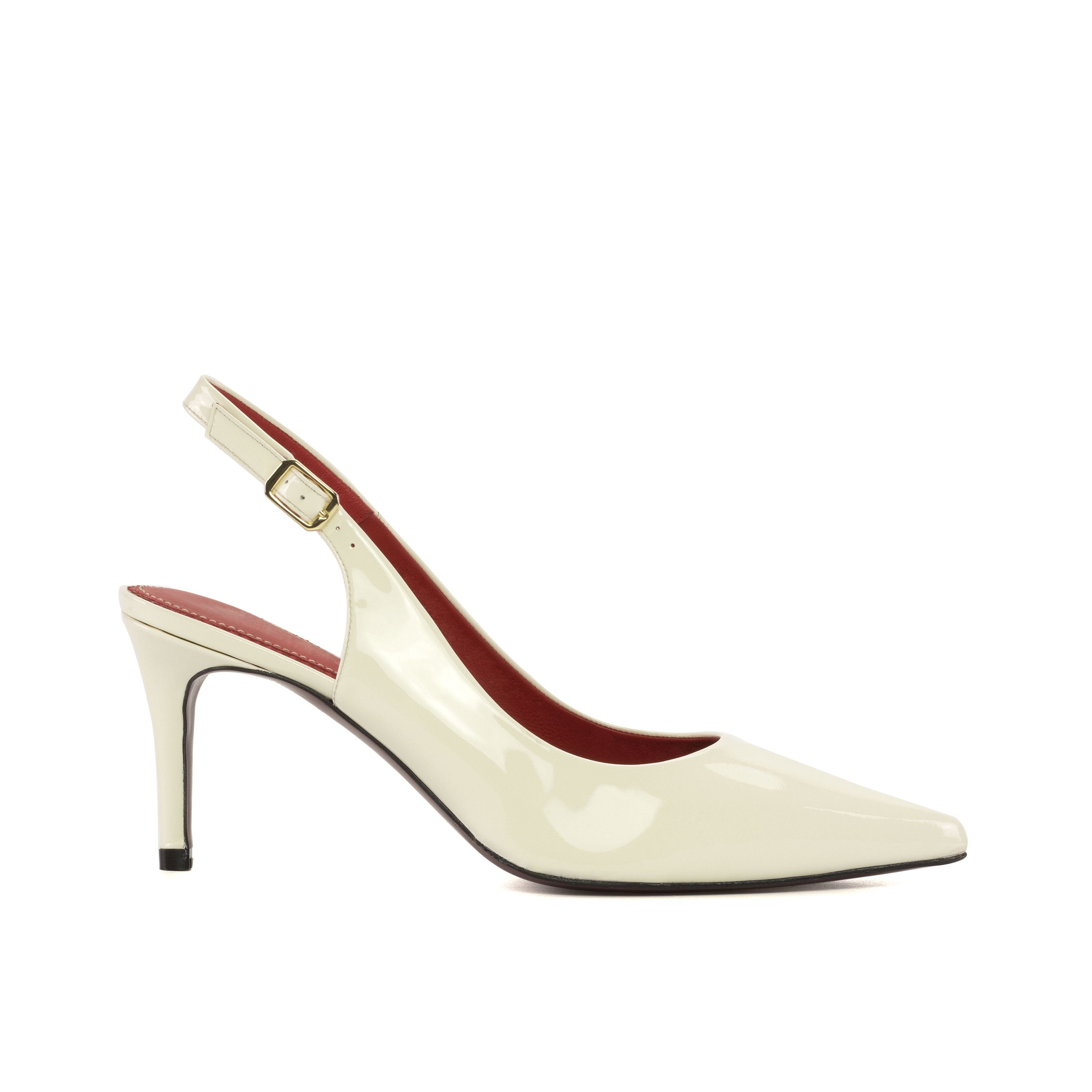 Handmade Designer White Heels With Red Sole Pumps for 
