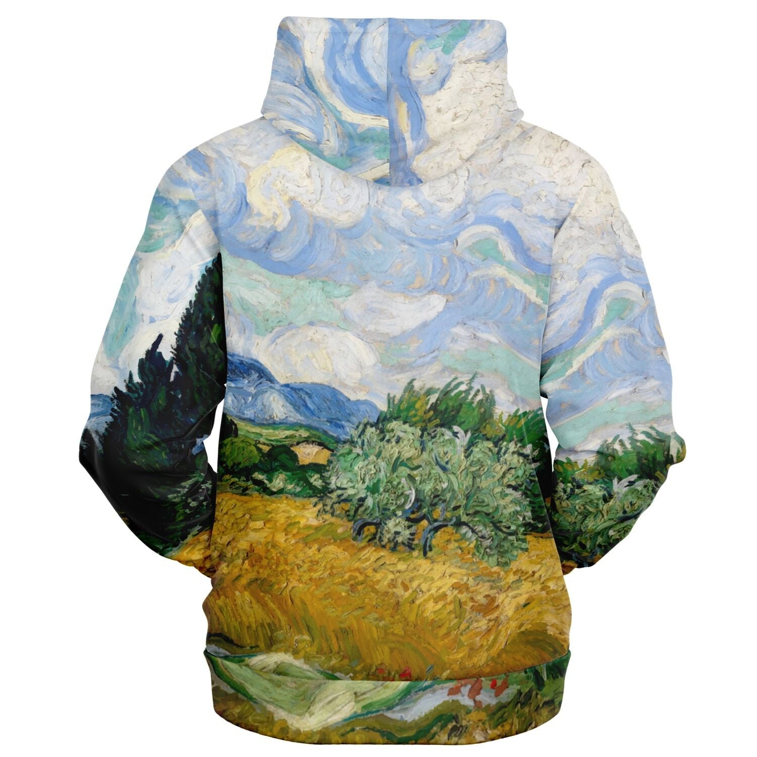 Van Gogh Zip-up Hoodie, Art Print Hoodie for Men and Women