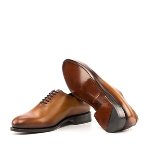 Whole Cut Cognac Coloured GoodYear Welted Leather Shoe (Fastlane production)