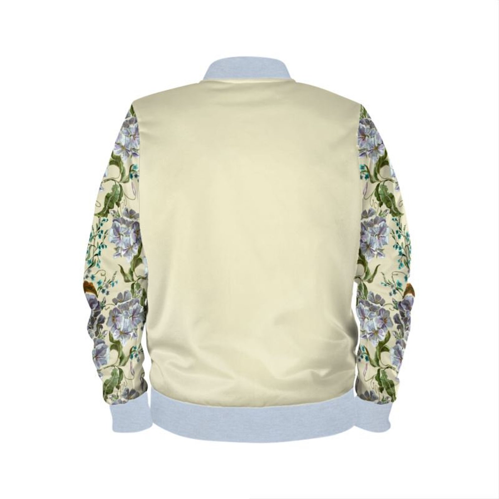 Harajuku Style Green Bomber Jacket with Contrast Sleeves main image 1
