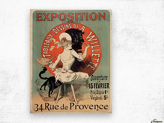 French Vintage Poster for Paintings Exposition - Etsy