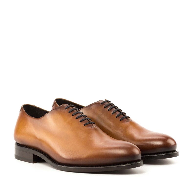 Whole Cut Cognac Coloured GoodYear Welted Leather Shoe (Fastlane production)