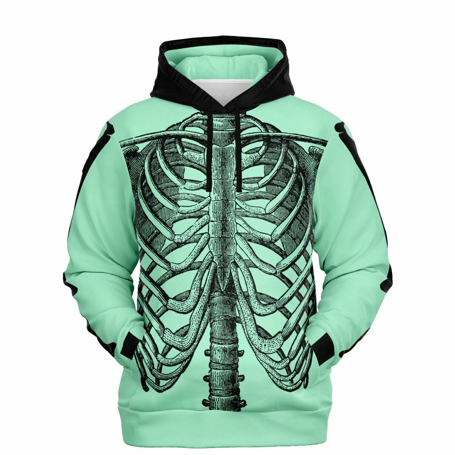 Y2K Skeleton Hoodie - Mint Green 90s Style Hoodie in Plus Sizes - Etsy