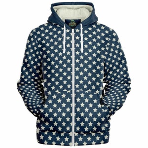 Silver Star Microfleece Zip Up hoodie