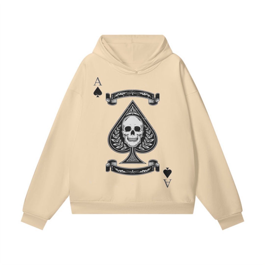 Heavyweight Cotton Streetwear Hoodie 460GSM Ace of Skulls