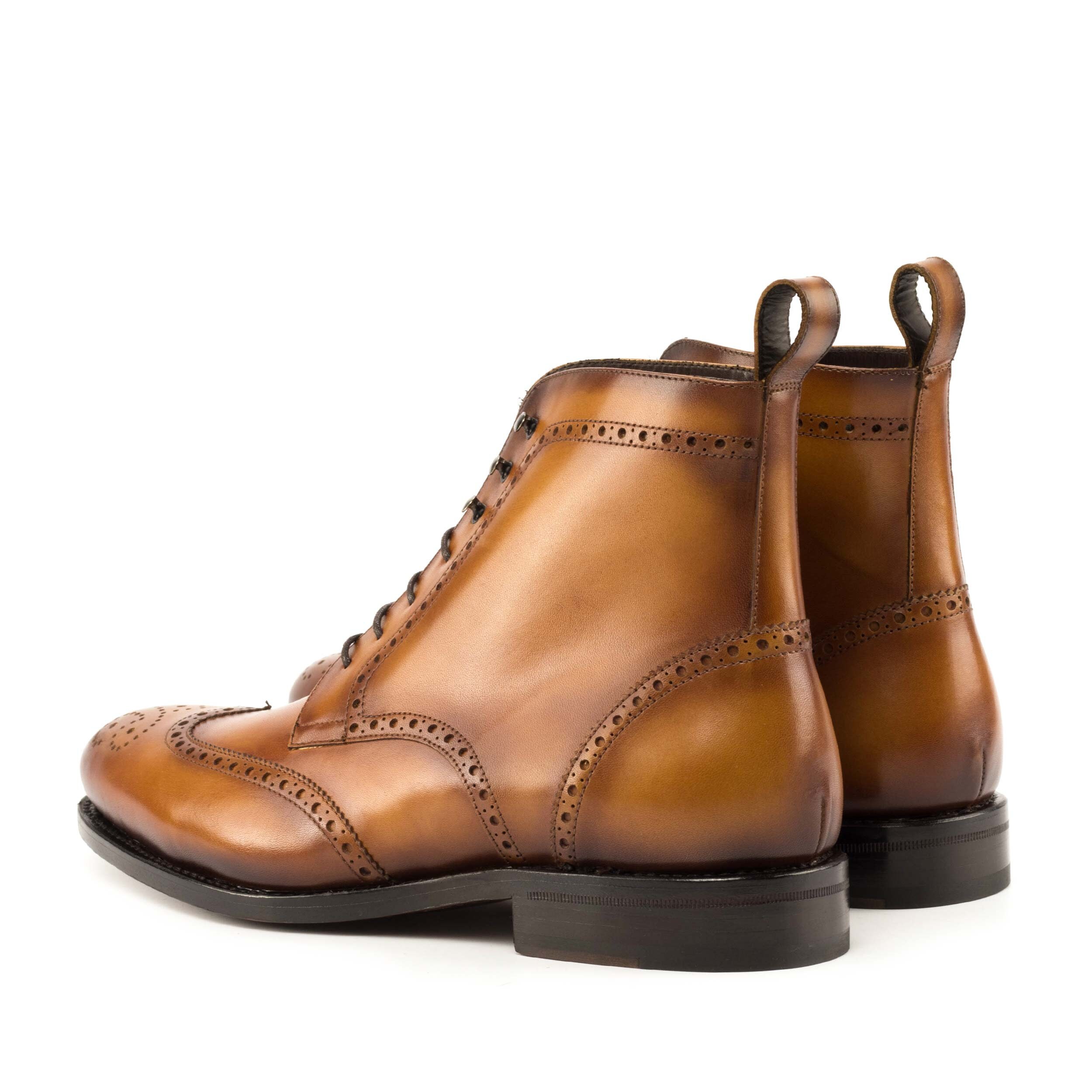 NEW w/TAGS Men\'s Swissbrand Tan LEATHER Boots Industrial Shoes Dress SIZE 10 Mens Walking Hiking Memory Foam Lace Up Casual Ankle Boots  main image 2