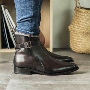Chocolate Brown Jodhpur, Premium Leather Shoes