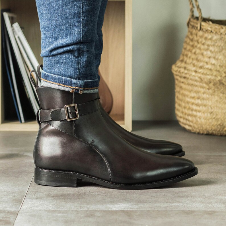 Chocolate Brown Jodhpur, Premium Leather Shoes