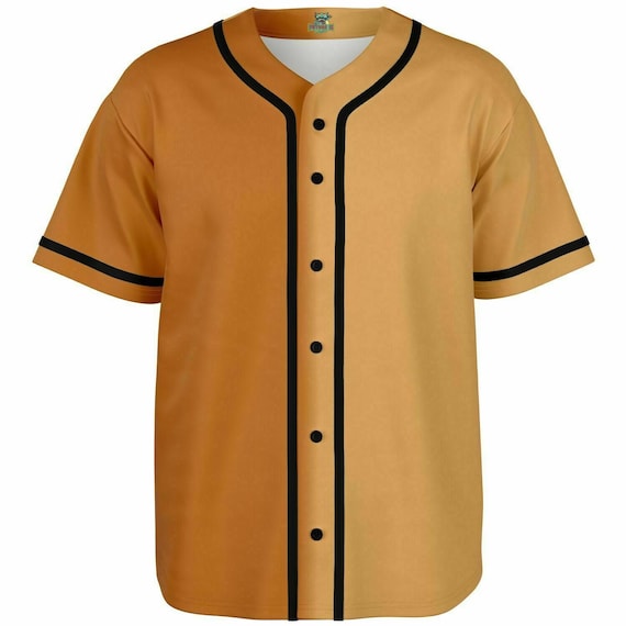Baseball Jersey Golden Tan Retro Baseball Jersey 
