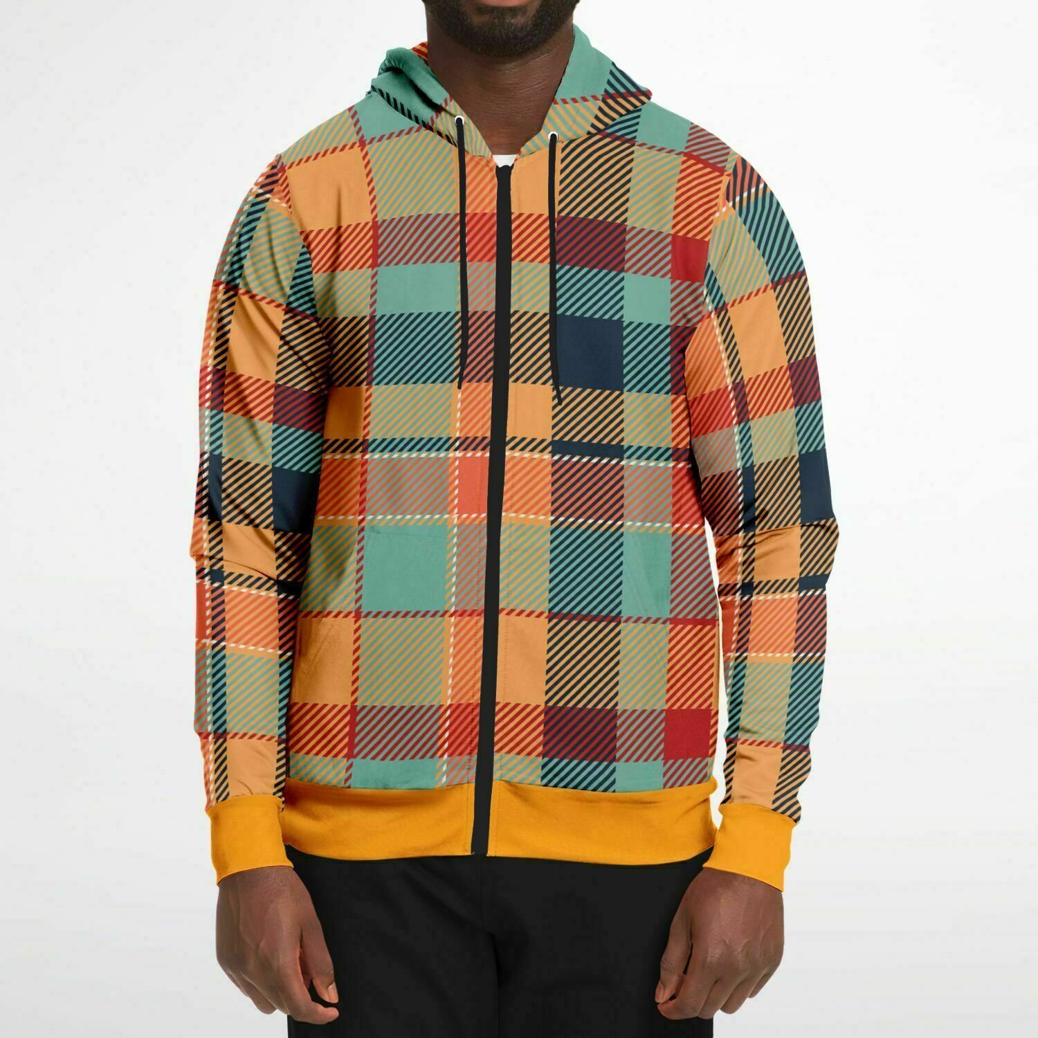 【STAMPD】DRIP PLAID ZIP HOODIE Plaid Zip Up Hoodie | eBay