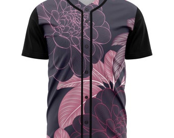 Midnight Flower Unisex Baseball Jersey - Etsy