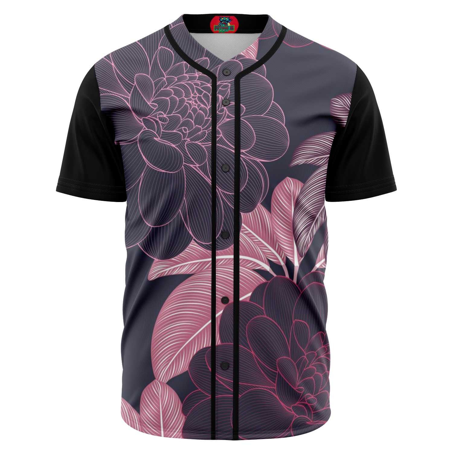 Midnight Flower Unisex Baseball Jersey - Etsy