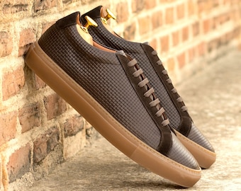Luxury Leather Sneakers, Handmade Minimal Sneakers for men or women, Luxury Dress Sneakers, Sneakers for Suit