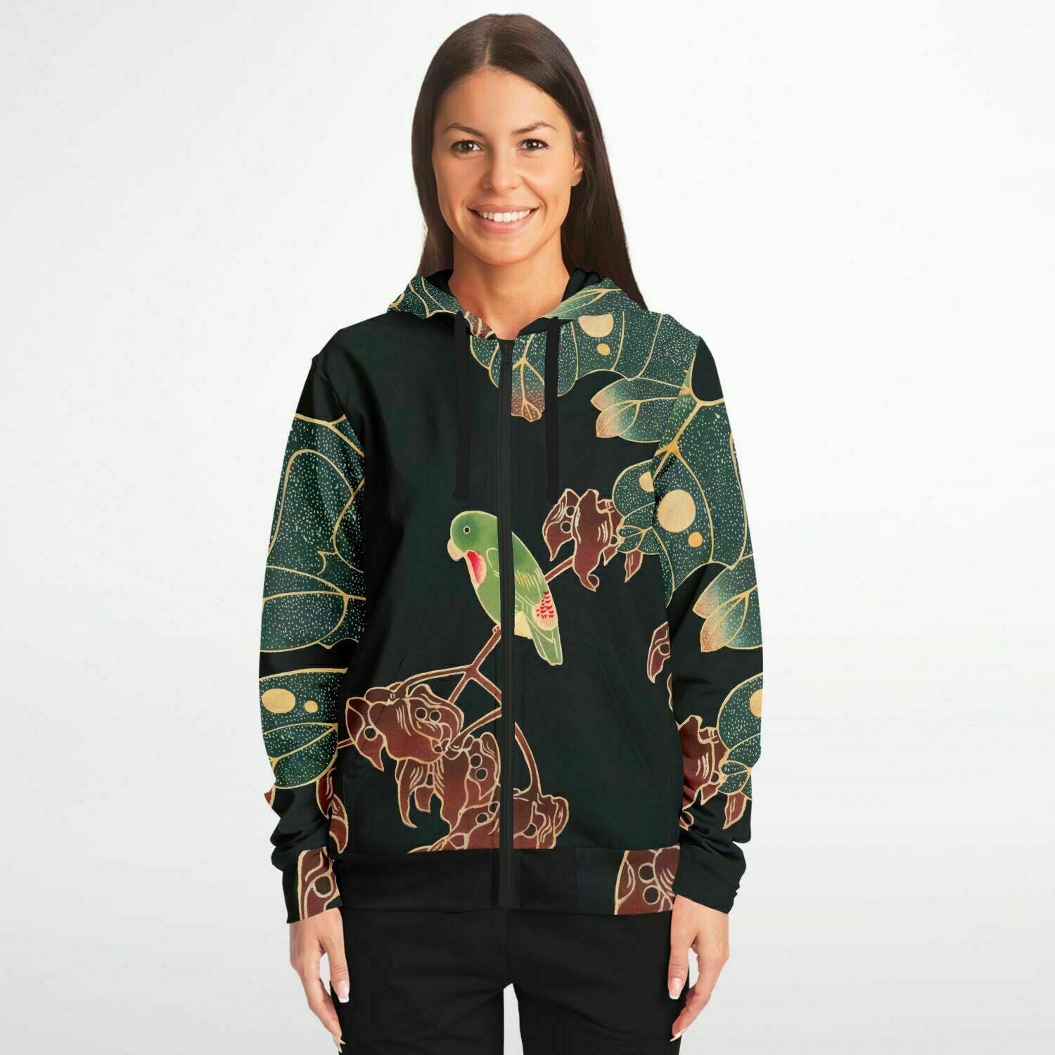 Black Y2K Japanese Bell-Sleeve Hoodie