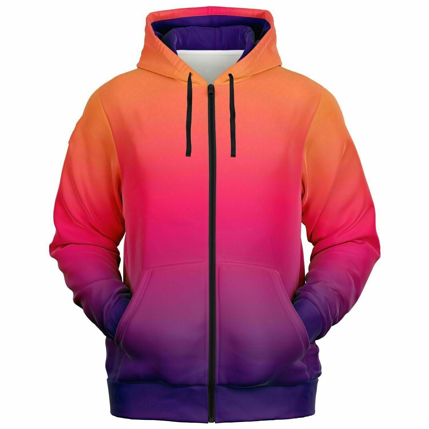 Ombre Zip up Hoodie, Lightweight Hoodie, Fall Hoodie Ombre Zip up Hoodie, Lightweight Hoodie, Fall Hoodie