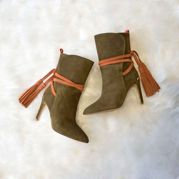 Boho ankle booties hot sale