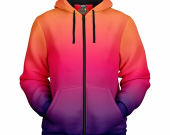 Microfleece Ziphoodie - Sunset Ombre