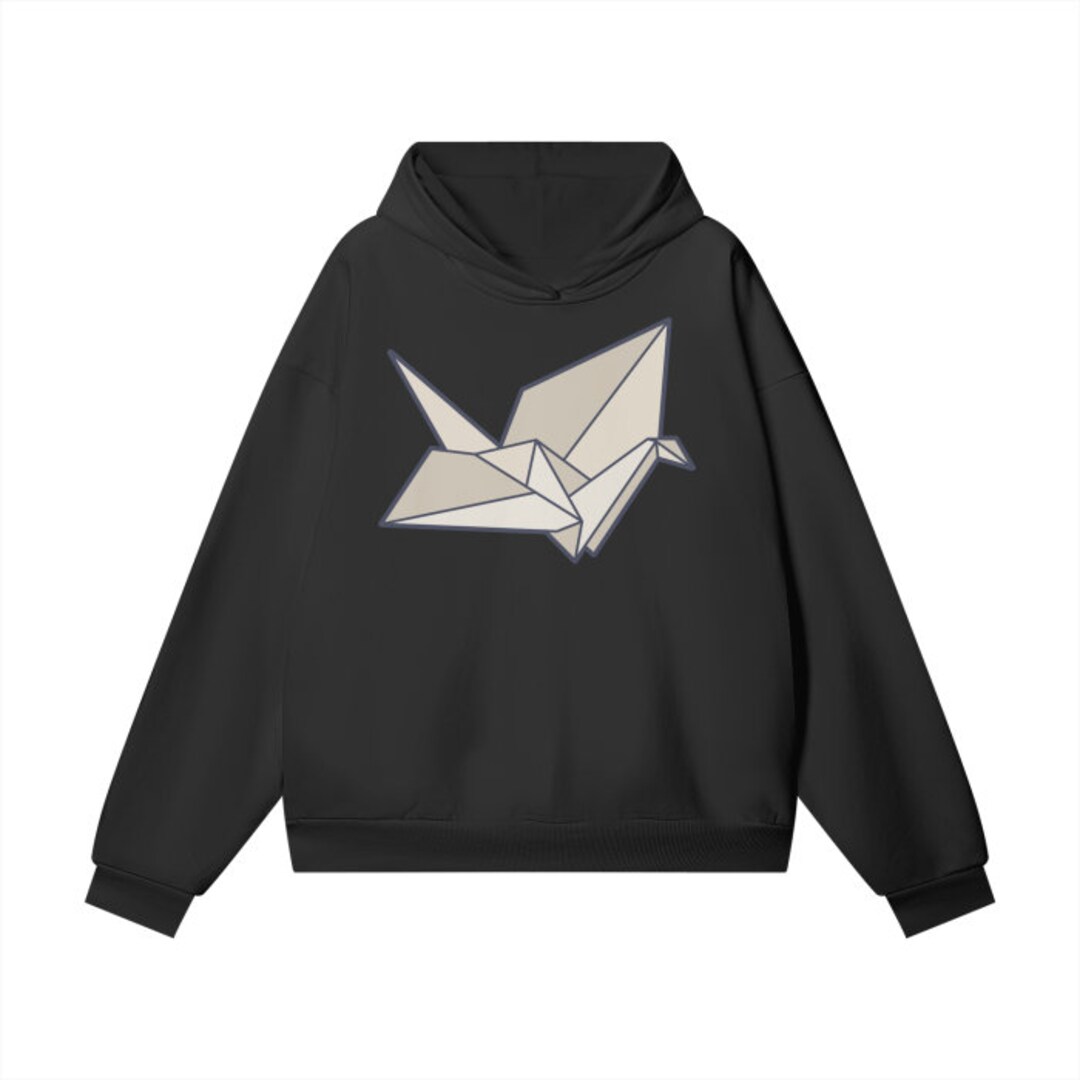 【2025】お歳暮・冬ギフト 460GSM Heavyweight Oversized Crane Origami Hoodie, トップス