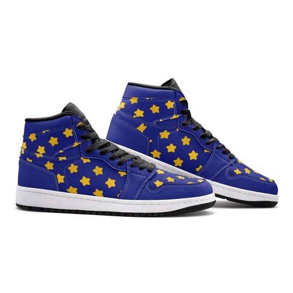 Vegan Leather Golden Star Retro Hi Tops