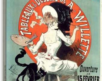 French Vintage Poster for Paintings Exposition - Etsy