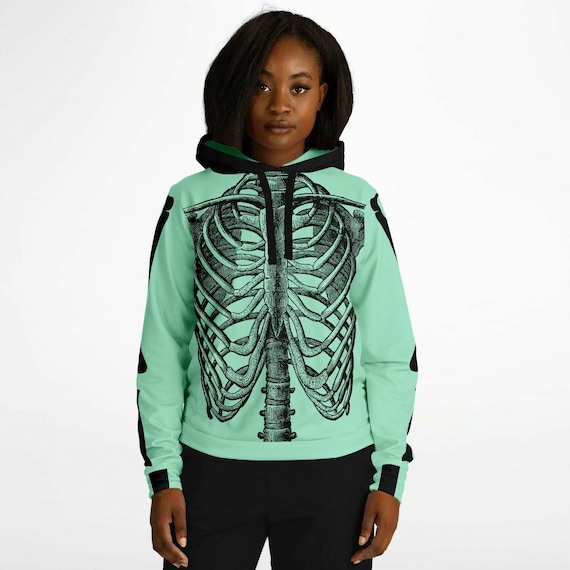 Y2K Skeleton Hoodie - Mint Green 90s Style Hoodie in Plus Sizes - Etsy