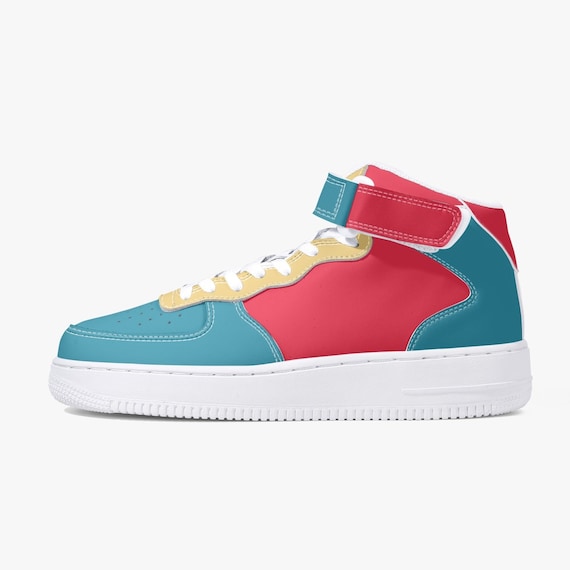 Colour Block Hi top Sneakers up to Size 14 Etsy Ireland