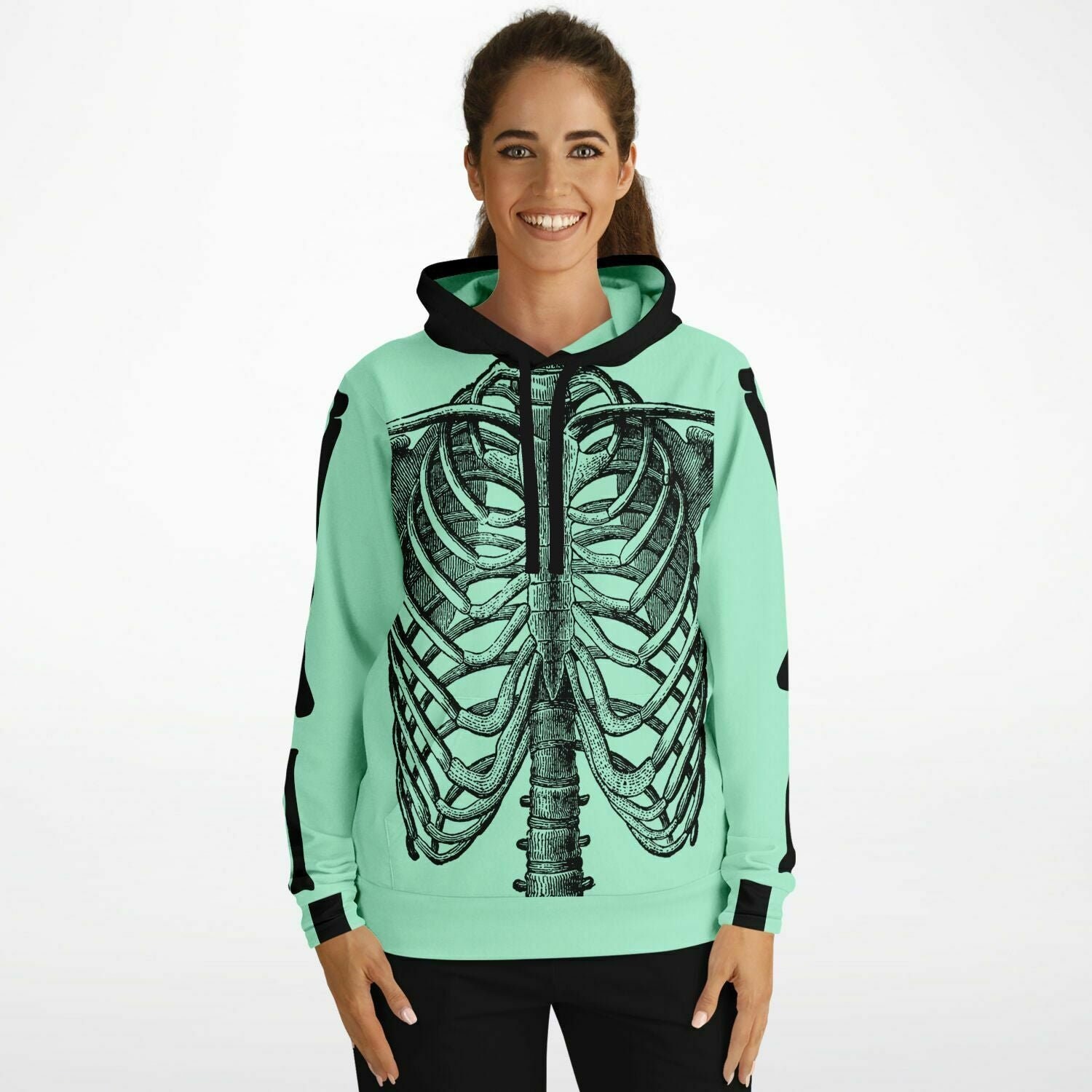 Y2K Skeleton Hoodie - Mint Green 90s Style Hoodie in Plus Sizes - Etsy