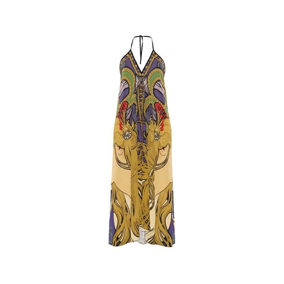 knee length dresses for ladies Renaissance Art Maxi Dress Cream