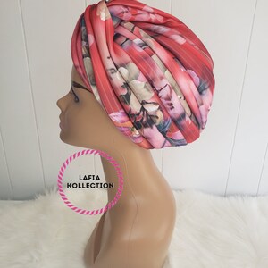 Gorro/gorro turbante bohemio con estampado multicolor para mujer, gorro listo para usar