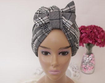 Women Print Bow Turban Hat/Cap - Ready to Wear Cap - Bohemian Hat