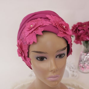 Women Embroidery Turban Hat/Cap - Ready to Wear Cap