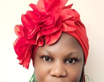 Pre tied Turban, Women Embroidery Turban Hat/Cap - Ready to Wear Cap- Special Occasion Hat- AlopeciaTurban