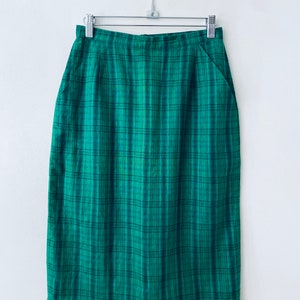 GREEN CHECK SKIRT