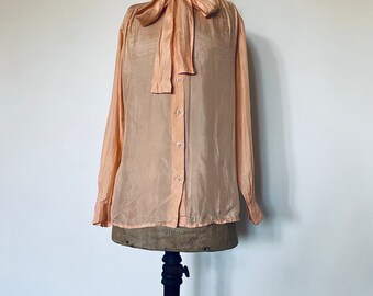 SILK BOW BLOUSE